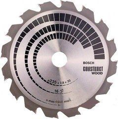 Пильний диск Bosch Construct Wood 235&times;2,8&times;30 мм, 16 FWF (2608640636)
