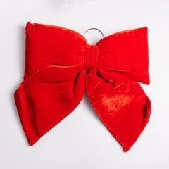 Оксамитовий бант для декору на ялинку 45&times;50 (см) Червоний CR-2-14, Червоний