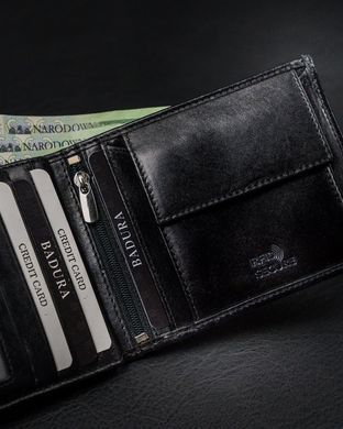 Гаманець чоловічий шкіряний Badura N01-VT-NL BLACK