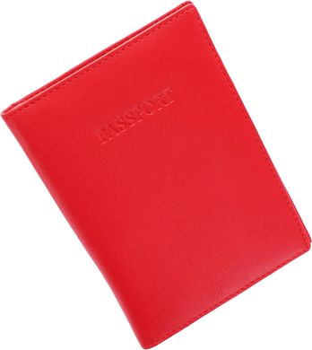 Обкладинка для паспорта шкіряна Visconti 2201 RED червона