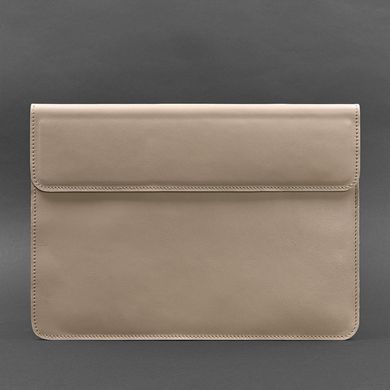 Кожаный чехол-конверт на магнитах для MacBook 13 Светло-бежевый