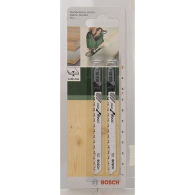 Пилки для лобзика Bosch T 101 BR 2,5&times;100 мм HSC 2 шт (2609256724)