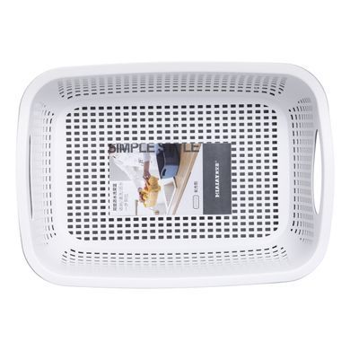 Корзина-друшлак 2 в 1 для мытья овощей, фруктов и зелени 32&times;23&times;13 (см) Белый HP-45-5W