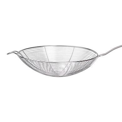 Шумовка из нержавеющей стали с ручкой &Oslash; 14 см для фритюра HP-19-16-14CM