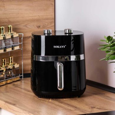 Аэрогриль-фритюрница SOKANY 6.5 литров 1500 Вт, черная SK10024