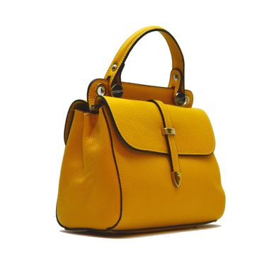 Жіноча шкіряна сумка Italian fabric bags 2109 yellow