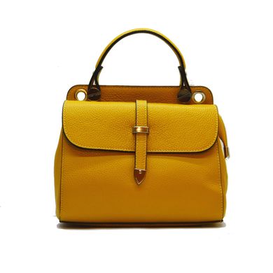 Жіноча шкіряна сумка Italian fabric bags 2109 yellow