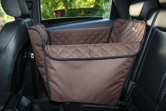 Автогамак для Собак Elegant Brown mini 1/2 заднего сиденья 60x145см