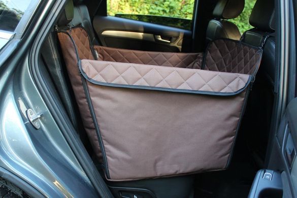 Автогамак для Собак Elegant Brown mini 1/2 заднего сиденья 60x145см
