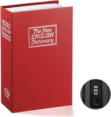 Книга сейф словник із кодовим замком червона 24 см, Червоний