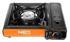 Neo Tools Плитка газова портативна, 2.1кВт, п’єзорозпал, 150г/год, кейс