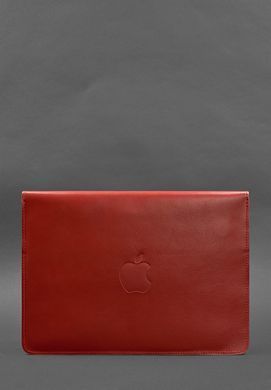 Кожаный чехол-конверт на магнитах для MacBook 13 Красный
