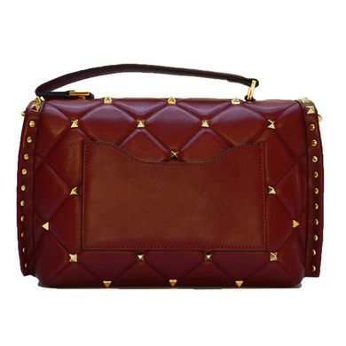 Женская кожаная сумка кросс-боди Italian fabric bags 2203 burgundy