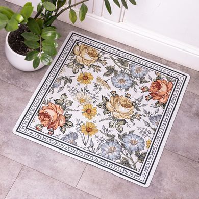 Коврик для ванной комнаты Flowers 58*58 см диатомитовый HP-42-7