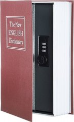 Книга сейф словник із кодовим замком червона 18 см, Красная