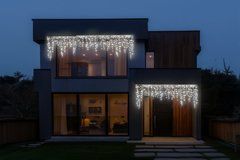 Новорічна гірлянда вулична Бахрома 36 м 600 LED чорний провід Білий 36МBW