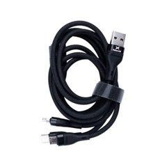 Кабель для зарядки 3-in-1 microUSB/Type-C/Lightning UR521, Черный