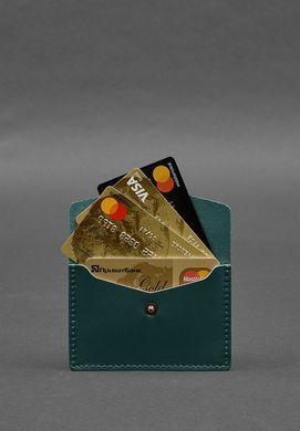 Шкіряний кард-кейс 9.0 зелений краст, Зелений, натуральна шкіра Краст