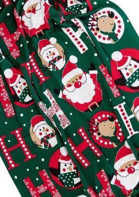 Новогодний плед вязаный "Ho-Ho-Ho" 90х130 см