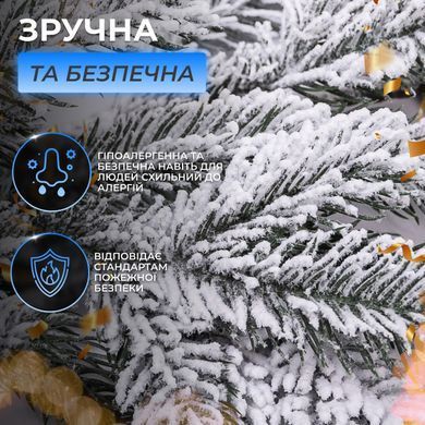 Искусственная хвойная гирлянда 1 м заснеженная Премиум TD-BRNCHSN1