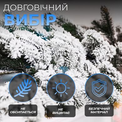 Искусственная хвойная гирлянда 1 м заснеженная Премиум TD-BRNCHSN1