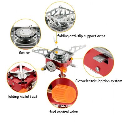 Туристическая портативная газовая горелка-плита
