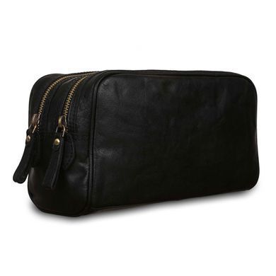 Несессер мужской кожаный (косметичка мужская) Ashwood G37 BLACK черный