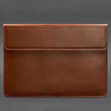 Шкіряний чохол-конверт на магнітах для MacBook Pro 16" Світло-коричневий, Коричневий