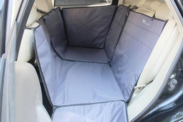 Автогамак Трансформер для Собак Happy Travel Gray з захистом дверей 120х145см