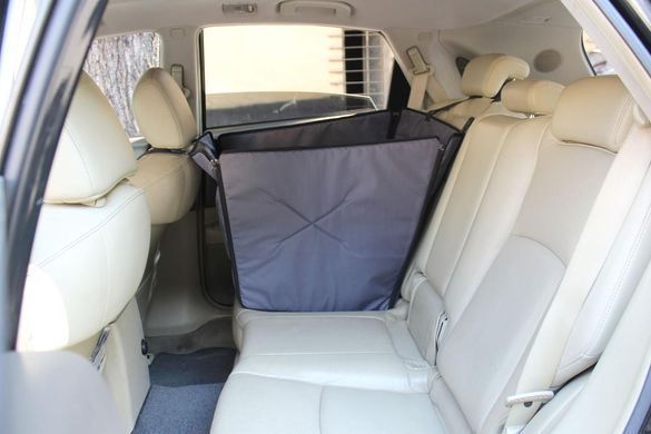 Автогамак Трансформер для Собак Happy Travel Gray з захистом дверей 120х145см