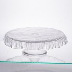 Тортівниця скляна на ніжці прозора Yiwu 64486-54, Прозрачный
