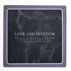 Килимок для ванної кімнати Love and freedom 58*58 см діатомітовий HP-42-10, Черный