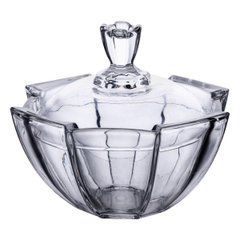 Цукорниця з кришкою &Oslash; 15 см ваза цукорниця кругла скляна HP-4-120