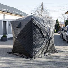 Намет зимовий утеплений "куб" (3-місний 210х210х210), Зимовий намет для рибалки туризму кемпінгу та подорожей Чорний LU-BD18B, Черный