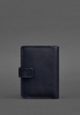 Кожаная обложка для паспорта 3.0 темно-синяя
