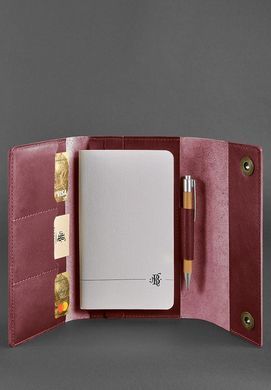 Кожаный блокнот (Софт-бук) 5.0 бордовый