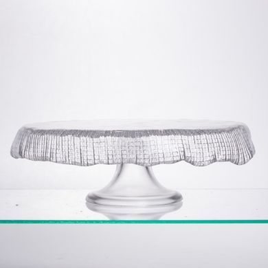 Тортовница стеклянная на ножке прозрачная Yiwu 64486-54