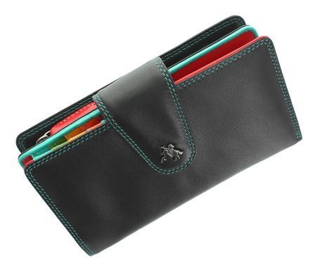 Женский кожаный кошелек Visconti SP31 Poppy (Black Multi)