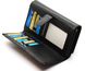 Синій лаковий гаманець з великою монетницею і блоком для карт ST Leather S9001A, Черный