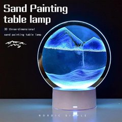 Нічник 3D з'єднувальні піски з Led-підсвіткою 7 режимів синій пісок, Синий