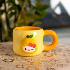 Кубок порцелянова з магнітом Sanrio 400 (мл) подарункова кружка прикольна чашка для дітей на подарунок Бежевий FM-37A, Бежевий
