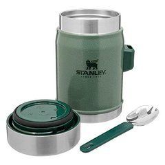 Термос харчовий з ложкою Stanley Legendary Classic 0.4л Hammertone Green (6939236373203), Зелений