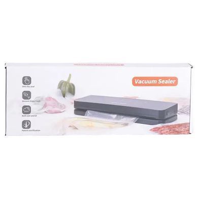 Вакууматор побутовий для сухих і вологих продуктів сенсорний вакуумний пакувальник із вбудованим різаком HP-11-5, Сріблястий