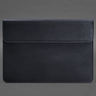 Кожаный чехол-конверт на магнитах для MacBook Pro 16" Синий Crazy Horse