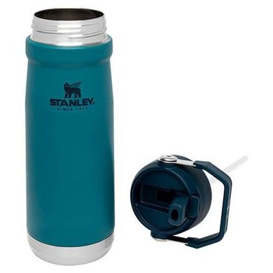 ТЕРМОБУТИЛКА STANLEY GO ICEFLOW FLIP STRAW 0.65Л LAGOON (6939236382755)