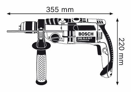 Дрель ударний Bosch GSB 21-2 RCT (швидкозатискний патрон)