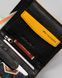 Кошелек мужской кожаный Peterson PTN 303.03 BLACK+YELLOW черный