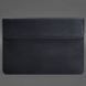 Кожаный чехол-конверт на магнитах для MacBook Pro 16" Синий Crazy Horse